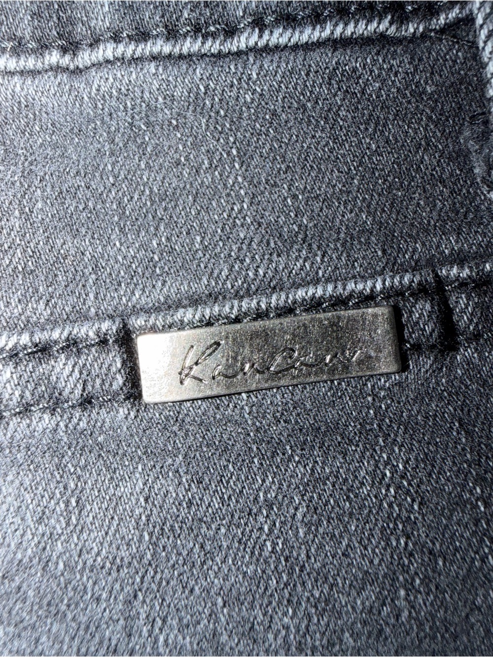 Washed Black Distressed High-Rise Denim Shorts - Picture 3 of 4